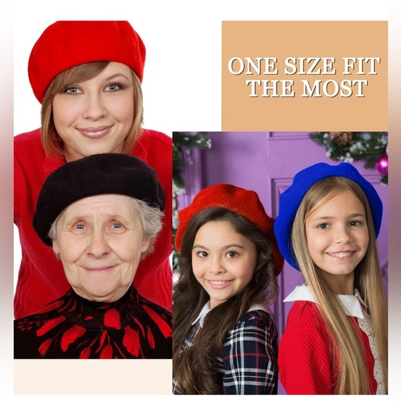 NWOT 4 New Berets Women Wool Hat French with original packaging never touched - Picture 4 of 8